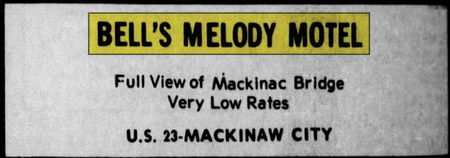 Bells Melody Motel - May 1974 Ad (newer photo)